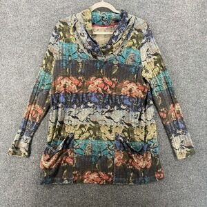 Westbound Sweater Womens L Pullover Cowl Neck Long Sleeve Artsy Hippie Casual